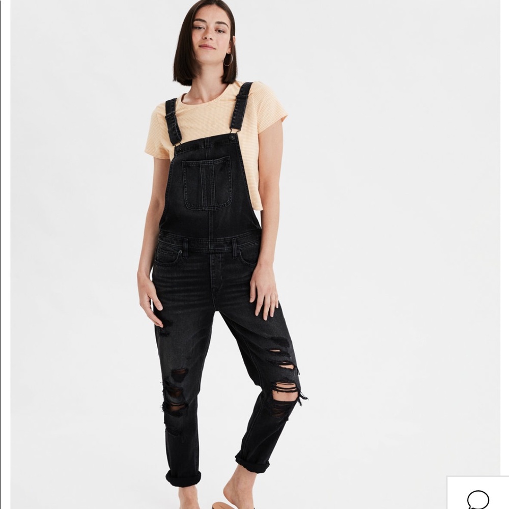 American Eagle NWOT black overalls